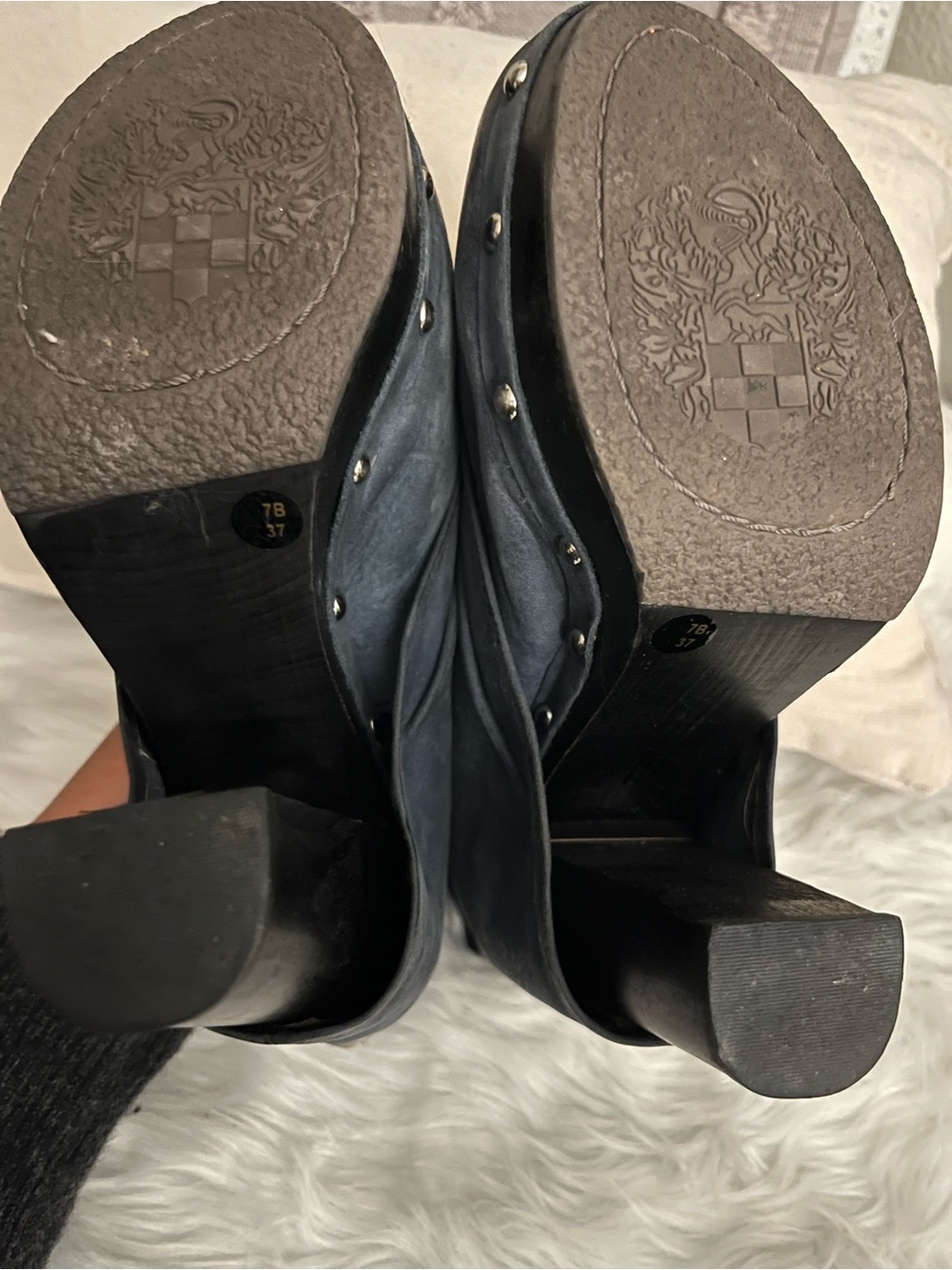 Dolce Vita dark grey  Studded Platform Block Heel Boots - Picture 5 of 6